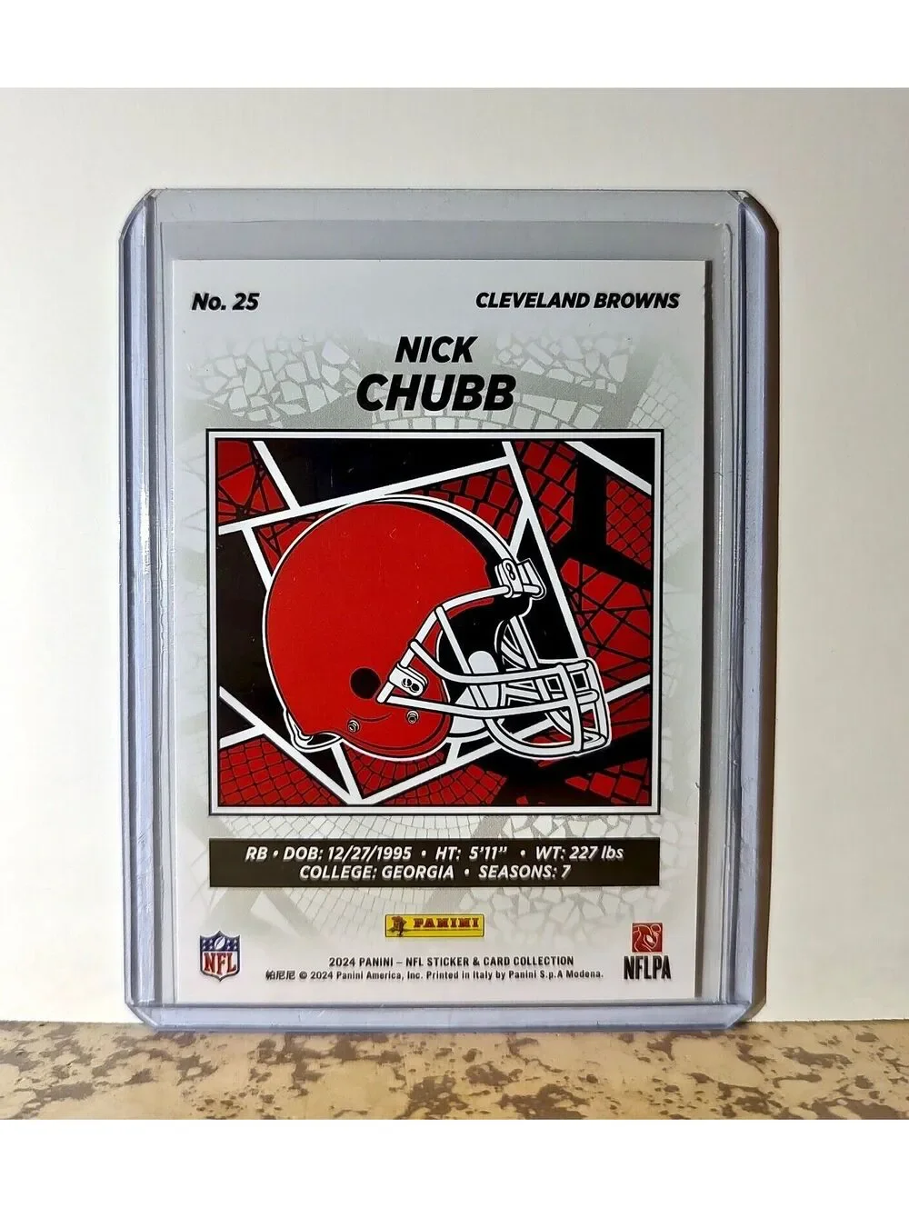 Nick Chubb 2024 Panini NFL #25 Sticker Card Cleveland Browns